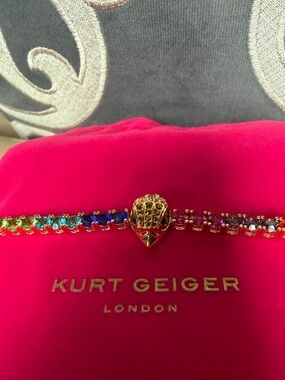 NWT Kurt Geiger Eagle Head Multicolor Crystal Bracelet
